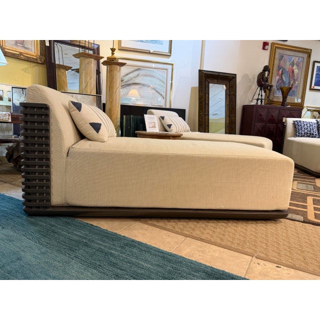 Restoration Hardware Restoration Hardware Trelica Aluminum Chaise Lounge by Bina & Sasson For Sale - Image 4 of 6