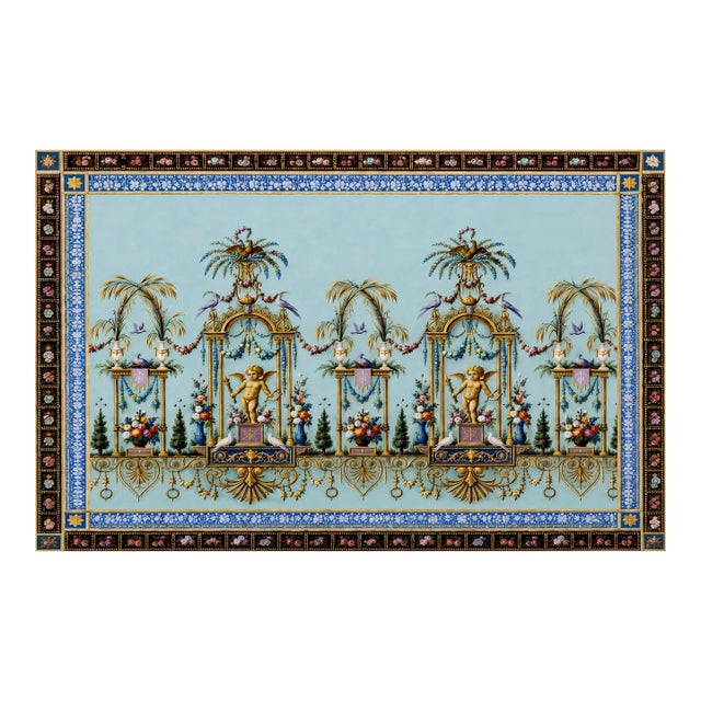 Atelier Aria Lumae Palais De Versailles Arabesque Neoclassical Overdoor Grand Architectural Board Print For Sale