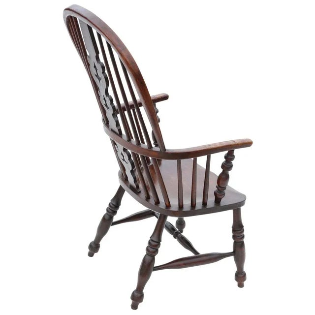 Antique Ash and Elm Windsor Armchair, 19th Century For Sale - Image 4 of 5