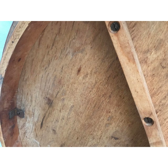 Round Oak Veneer Coffee Table, 1970s For Sale - Image 15 of 18