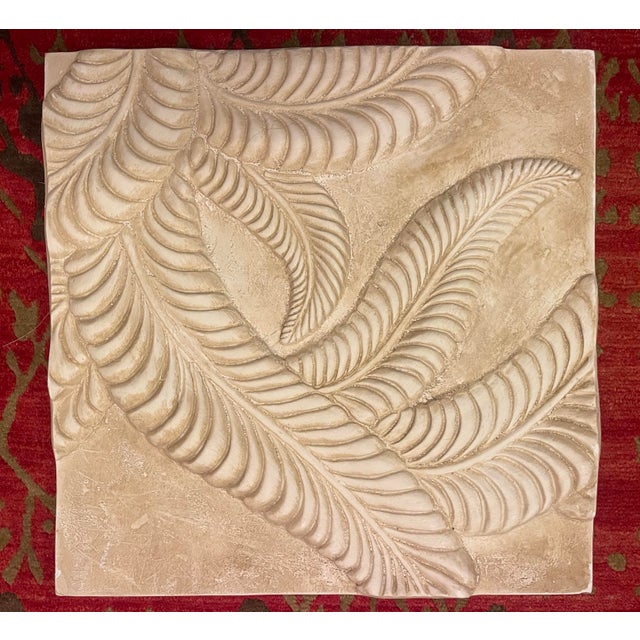 Vintage Plaster Botanical Bas Relief Wall Panels – Organic Modern | Set of 3 For Sale In Naples, FL - Image 6 of 11