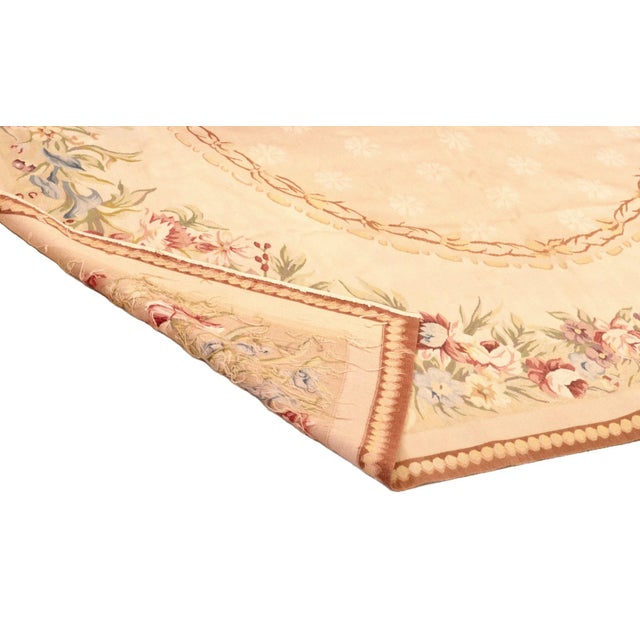 Floral Tapestry in Aubusson Style, Late 19th Century For Sale - Image 4 of 5