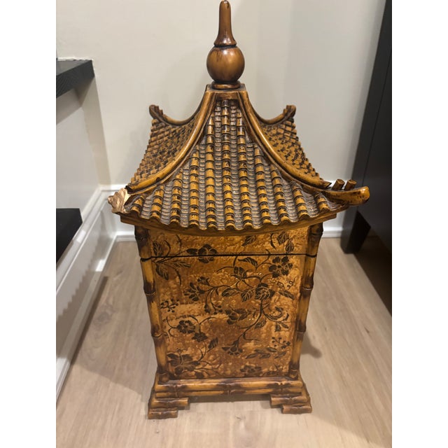Late 20th Century Pagoda Decorative Box by Castilian Imports For Sale - Image 10 of 12