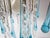 Vintage Murano-Style Blue Glass Teardrop Waterfall Chandelier, C. 1970 For Sale - Image 16 of 18