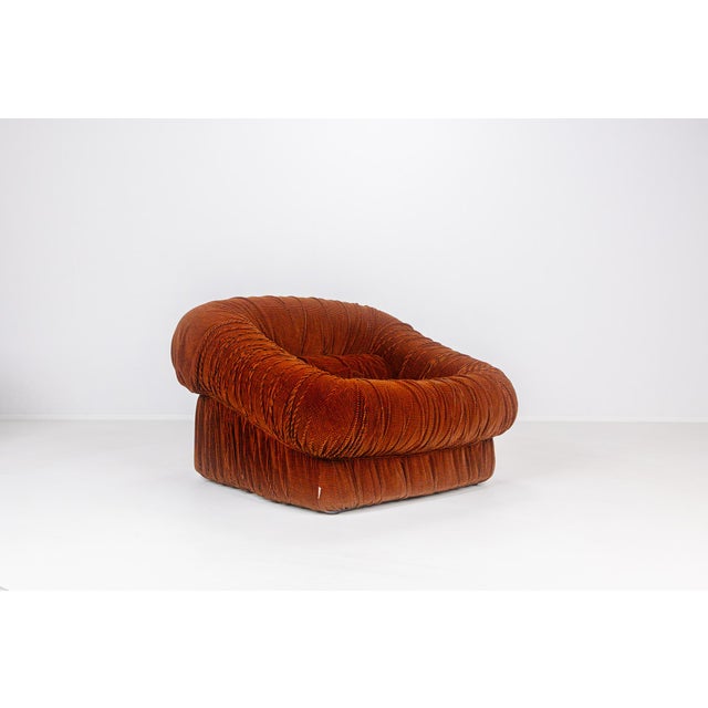 Textile Piumino Seating Set by De Pas, Durbino & Lomazzi for Dalloca, Italy, 1970s, Set of 3 For Sale - Image 7 of 18