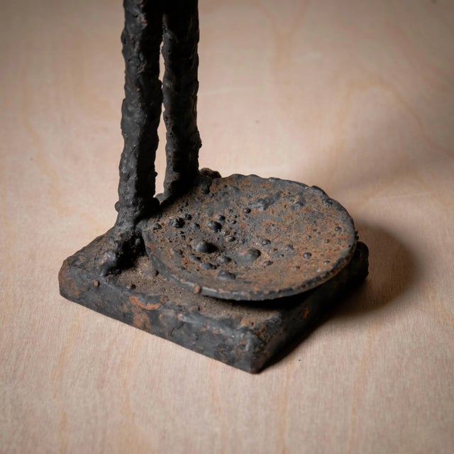Mid 20th Century Vintage Cast Iron Brutalist Sculpture For Sale - Image 10 of 12