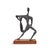 Simon Gordon Mid Century Brutalist Iron Sculpture Man With Fish For Sale - Image 4 of 10