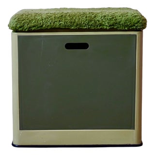 Space-Age Laundry Ottoman in Green Plastic from Emsa, West Germany, 1970s For Sale