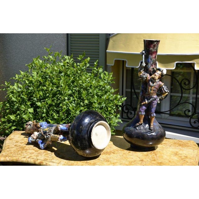 Glazed Ceramic Vases, 1920s, Set of 2 For Sale - Image 9 of 13