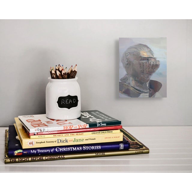 Early 21st Century Pearly Shell by Elena Burykina | Oil on panel Portrait of a knight in armor. For Sale - Image 5 of 5