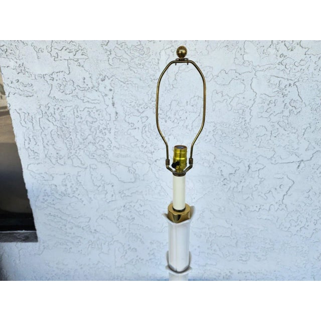 Serge Roche Ceramic Table Floor Lamp White For Sale - Image 9 of 10