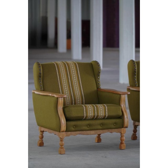 Mid-Century Modern Danish Oak Lounge Chairs by Henning Kjærnulf, 1960s, Set of 2 For Sale - Image 14 of 18