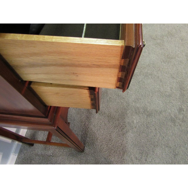 1980s Statton Solid Cherry Silverware Chest For Sale - Image 5 of 9