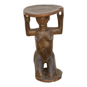 Antique African Figural Luba's Stool