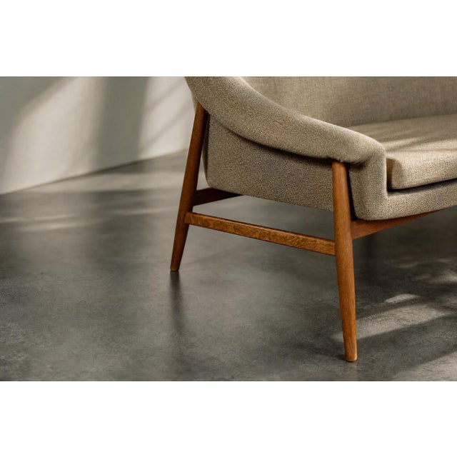 Mid-Century Modern Scandinavian Two-Seater Grace Sofa in Brown Fabric from Ikea, 1961 For Sale - Image 9 of 18