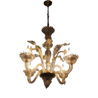 Venetian Chandelier in Glass For Sale