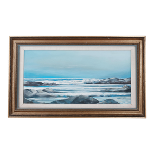 Charles H. Pabst Untitled Ocean Seascape One of a Kind Original Framed and Matted Painting in Very Good Overall Condition