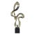 John Richard Recurvo Modern Abstract Gold Sculpture on Black Base For Sale