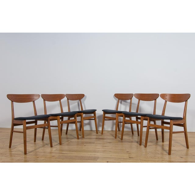 Dining chairs Model 210 made by Farstrup in Denmark in the 1960s. Chairs made of beech wood. The frame is made of beech...