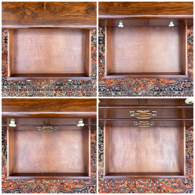 American 1980s Ethan Allen Antiqued Pine Rustic Traditional 4 Drawer Nightstand Chest (12-5016) For Sale - Image 3 of 10