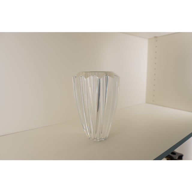 Orrefors Vintage Orrefors “Zodiac” Faceted Lead Crystal Vase For Sale - Image 4 of 13