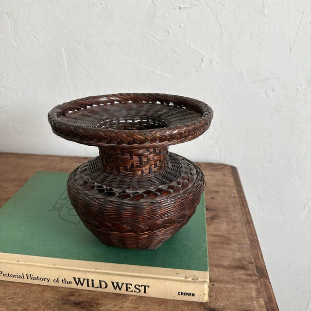 Early 20th Century Vintage Japanese Woven Basket Chairish