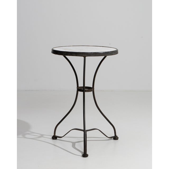 French Bistro Table with Marble Top, Antique, France, Circa 1900 For Sale - Image 11 of 11