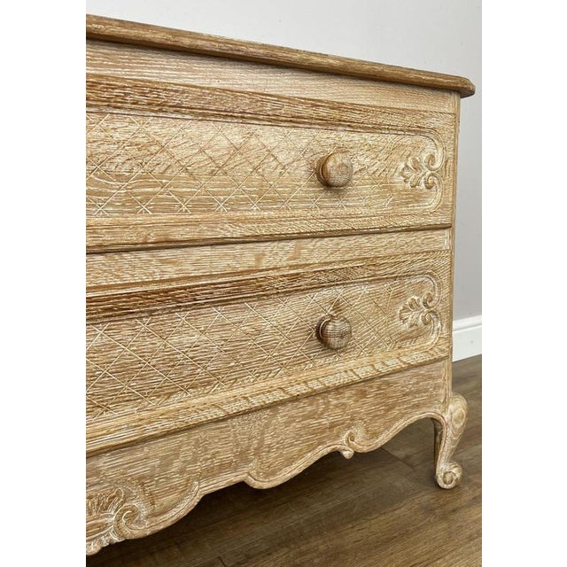 Wood Vintage French Louis Oak Chest of 2 Drawers For Sale - Image 7 of 17