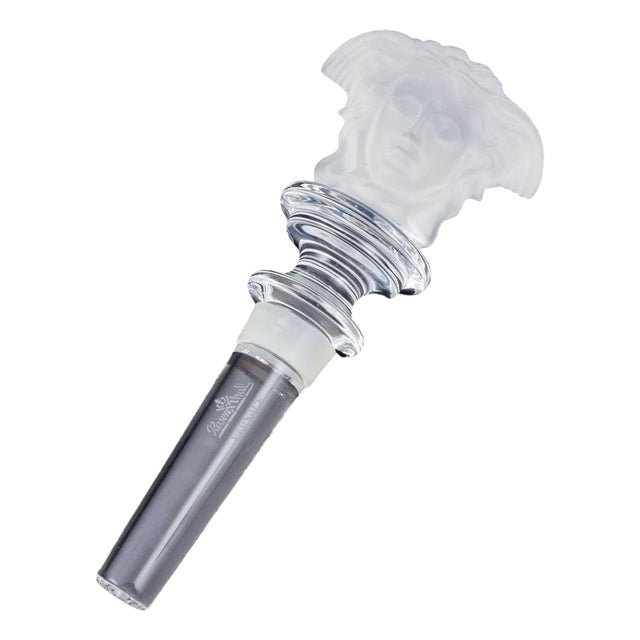 Crystal Stopper with Head of Medusa by Rosenthal for Versace, 1990s For Sale