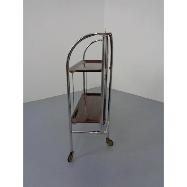 Vintage Optic Rosewood Pressalit Tea Cart, 1970s For Sale - Image 6 of 18