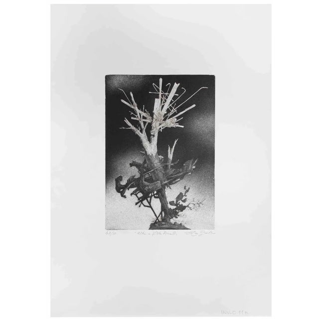 Leo Guida, The Tree at Villa, Etching, 1970s For Sale