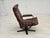 Brown Danish Swivel Armchair in Brown Furniture Leather from Georg Thams, 1970s For Sale - Image 8 of 18