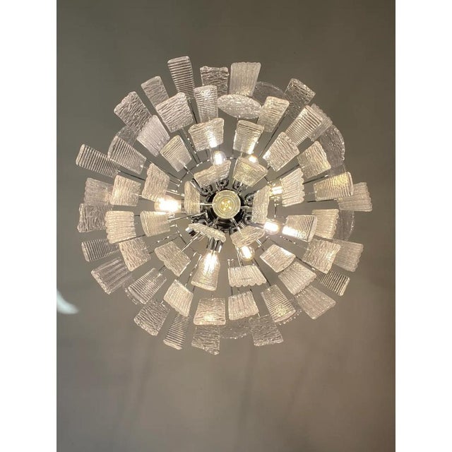Murano Glass Style Chandelier in Clear by Simoeng For Sale - Image 4 of 14