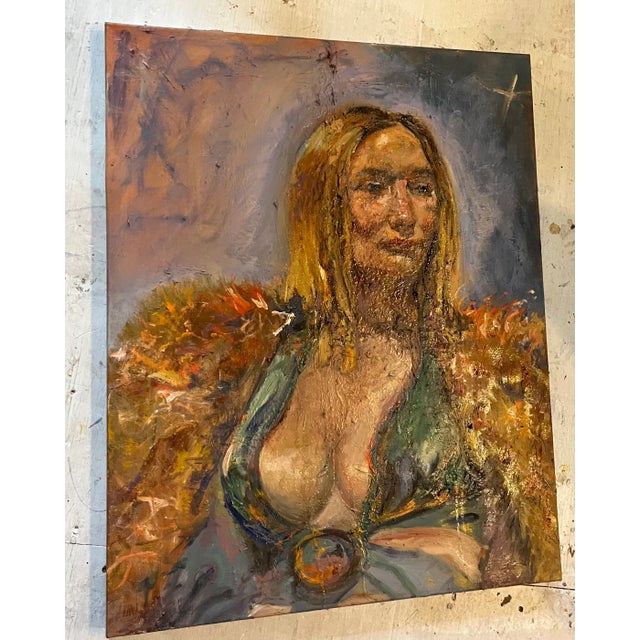 Portrait of a Woman, Contemporary Oil Painting, One-of-a-Kind Art, Figurative Painting For Sale In Saint Louis - Image 6 of 8
