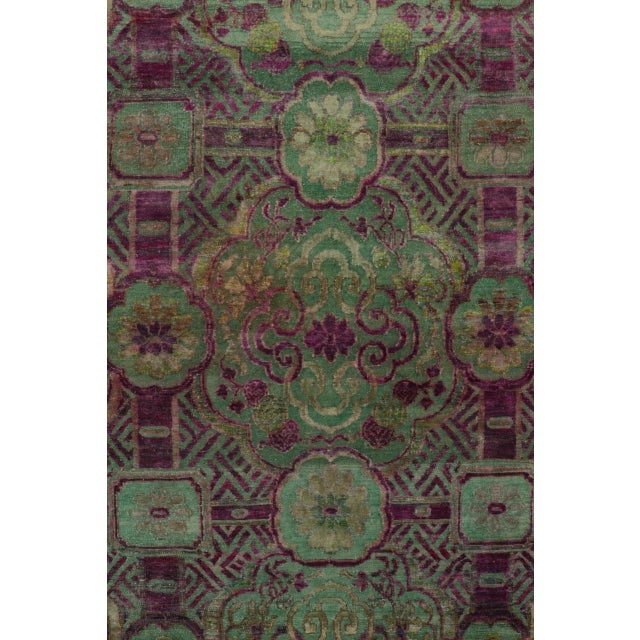 Contemporary European Style Floral Wool & Natural Silk Rug by Rug & Kilim For Sale In New York - Image 6 of 10