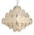 Vintage White Alabaster and Murano Disc Chandelier from Mazzega, Venice, Italy, 1981 For Sale