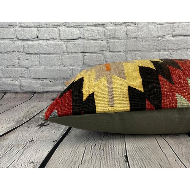16 x 24 Kilim Pillow Turkish Secret Garden Pillow Cushion Cover For Sale - Image 4 of 4