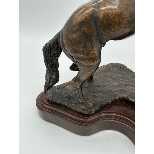 Bronze Sculpture “Mustang Challenge” Dee Adams Prater 2/10 Signed For Sale - Image 10 of 12