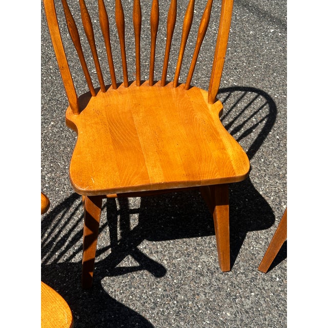 Brown Continuous Arm Windsors by Kli Logatec Slovenia - Set of 6 Modern Farmhouse Dining Chairs For Sale - Image 8 of 10