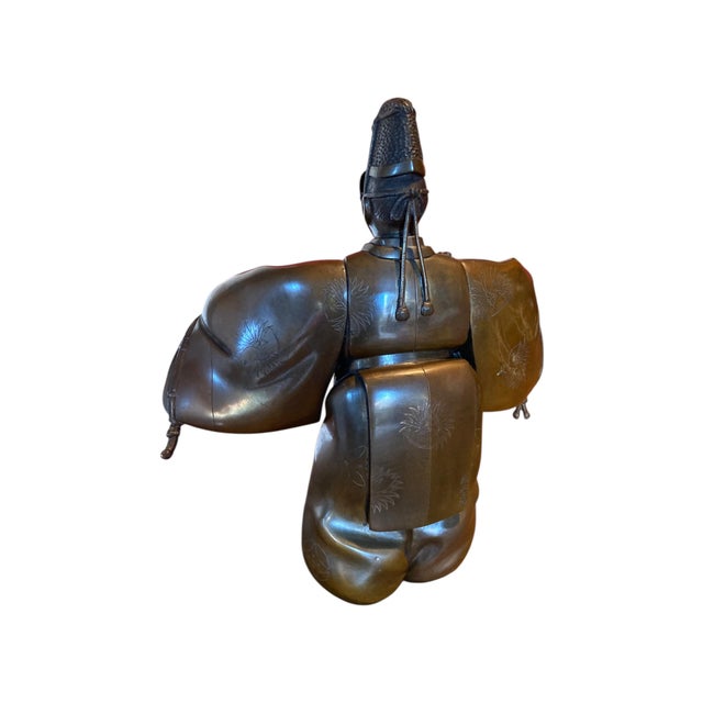 Japanese Meiji Bronze Noh Actor by Matsumori, 1860 For Sale - Image 6 of 11
