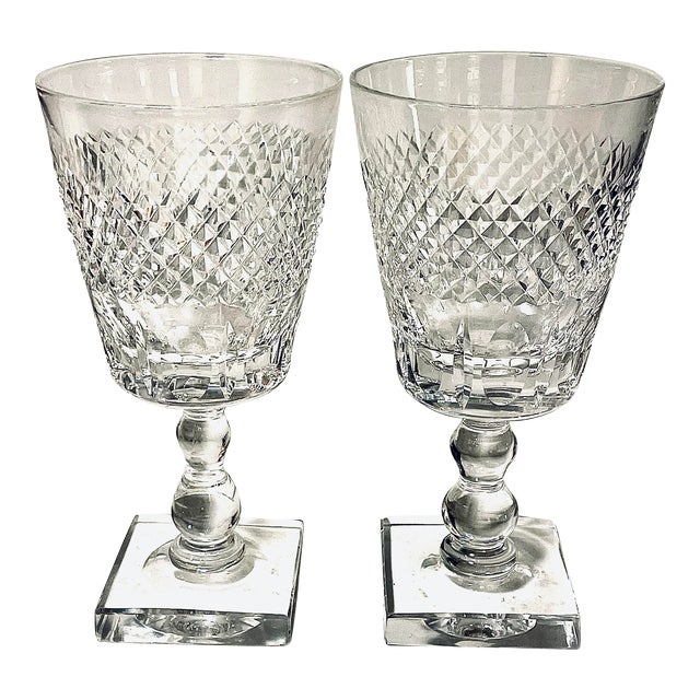 19th Century Cut Crystal Bucket Rummers- a Pair For Sale