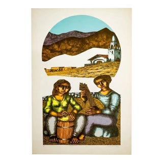 1970s Jorge Dumas Atardecer Lithograph For Sale