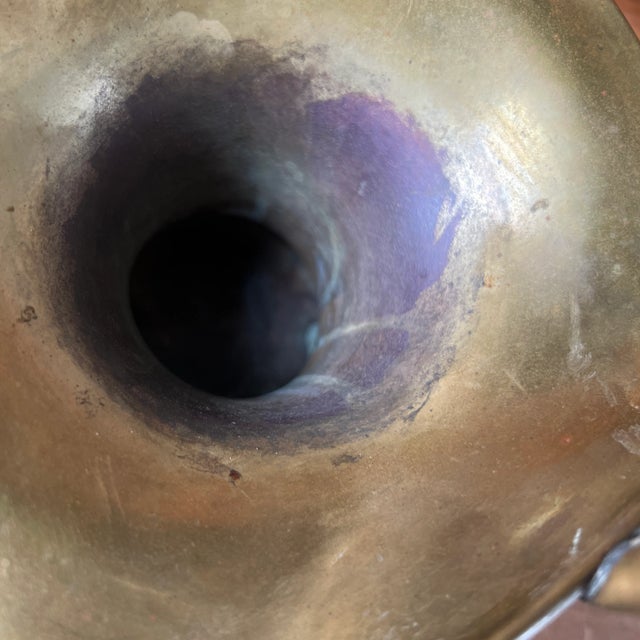 Antique Imperial Russian Solid Brass Basket Early 20th Century For Sale - Image 4 of 5