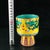 Yellow Vintage Yellow Ground Famille Rose Stem Cup With Green Dragons For Sale - Image 8 of 9