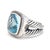 2000 - 2009 David Yurman 13.85ctw Blue Topaz and Diamond Ring, SterlingSilver 18k White Gold, Size 8.25 For Sale - Image 5 of 8