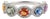 1.62 Ct Multi Sapphire & Diamond Colorful Rainbow Wedding Band Size 5 in 14k Gold For Sale