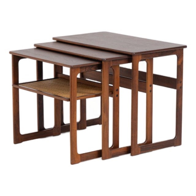 Model 219 Nesting Tables by Johannes Andersen & Illum Wikkelso, Set of 3 For Sale