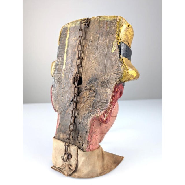 Wood Dean Martin Wooden Advertising Head, 1950s For Sale - Image 7 of 9