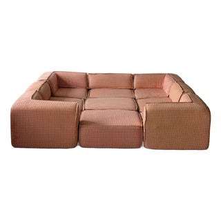 1970s Playpen Sectional by Hans Hopfer for Roche Bobois in Gingham For Sale