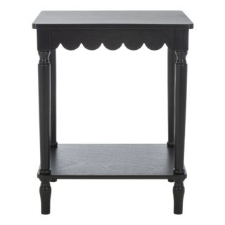 Heaven Scalloped Accent Table in Matte Black For Sale